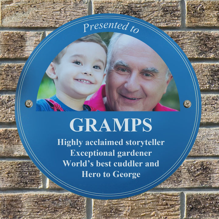 Personalised Photo Upload Heritage Plaque - Father's Day gift
