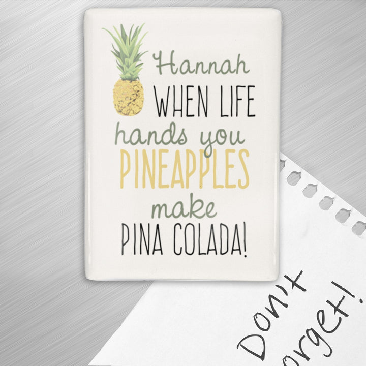 Personalised Pineapple Fridge Magnet