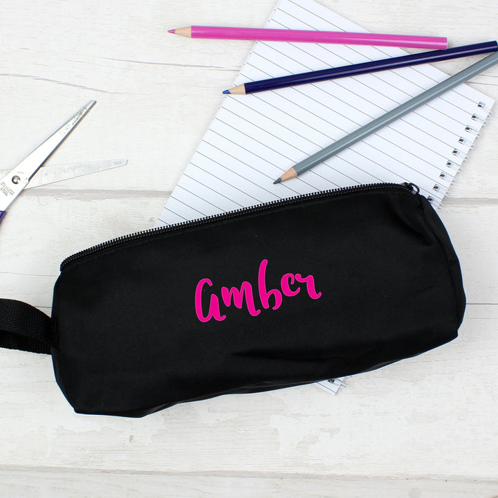Personalised Pink Name Pencil Case