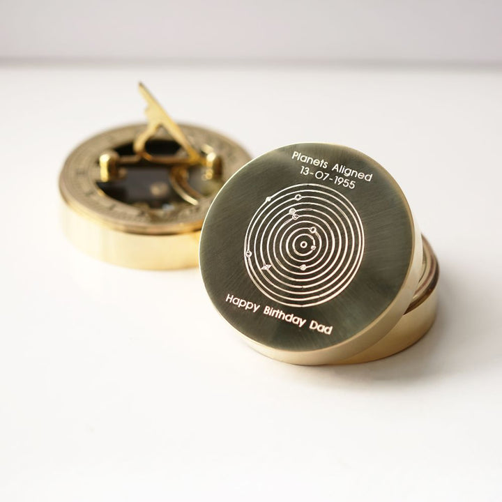 Personalised Planets Aligned Nautical Sundial Compass