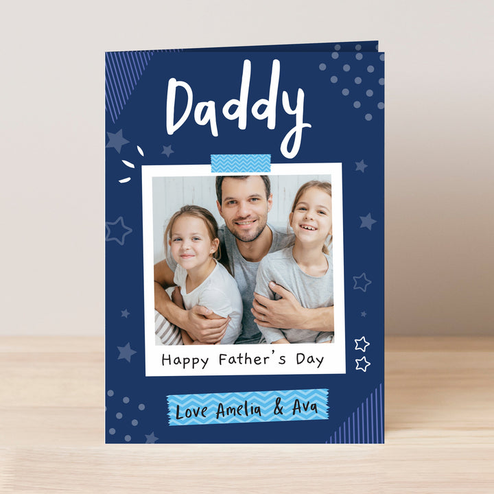 Personalised Polaroid Photo Upload Card - Father's Day gift