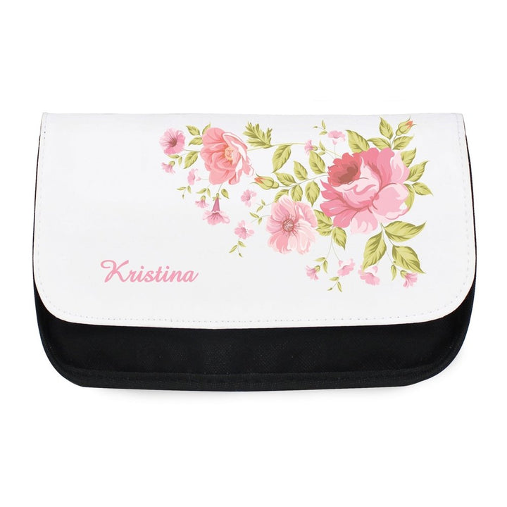 Personalised Pretty Rose Make Up Bag - Personalised Make Up Bags