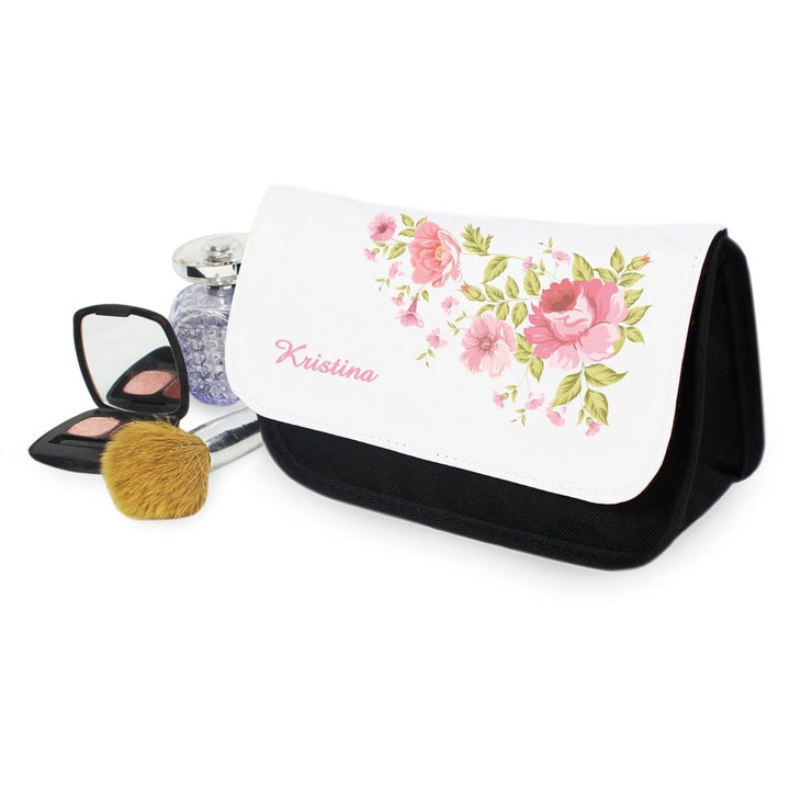 Personalised Pretty Rose Make Up Bag - Personalised Make Up Bags