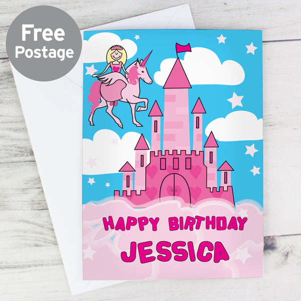 Personalised Princess & Unicorn Card