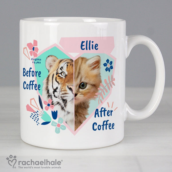 Personalised Rachael Hale 'Before Coffee/After Coffee' Cat Mug