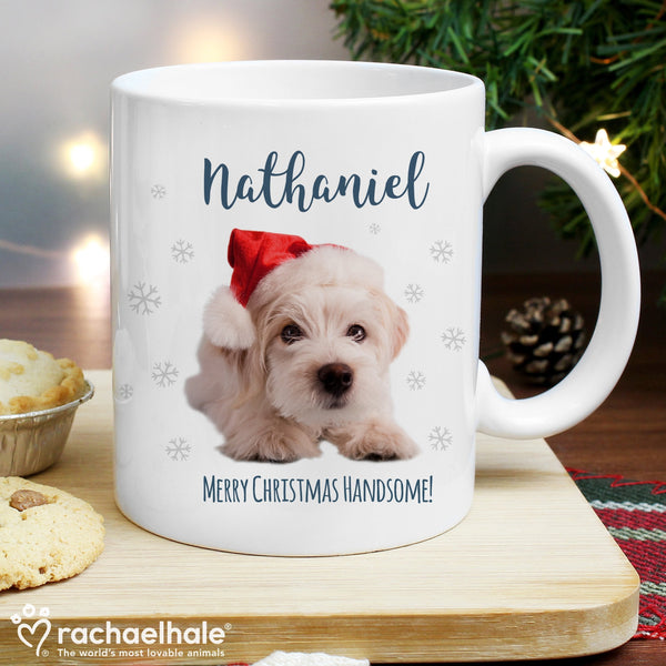 Personalised Rachael Hale Christmas Terrier Dog Mug