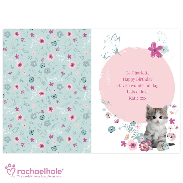 Personalised Rachael Hale Cute Kitten Card