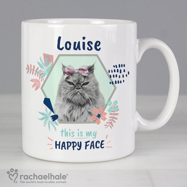 Personalised Rachael Hale 'Happy Face' Cat Mug