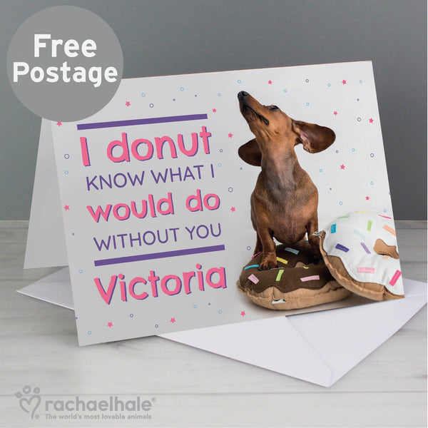 Personalised Rachael Hale 'I Donut Know' Card