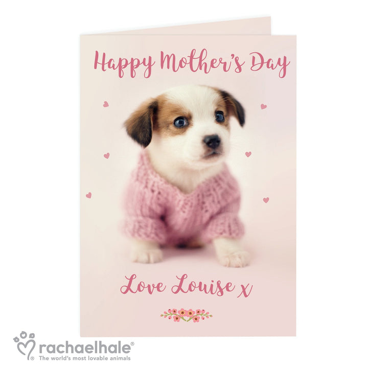 Personalised Rachael Hale Pink Puppy Card