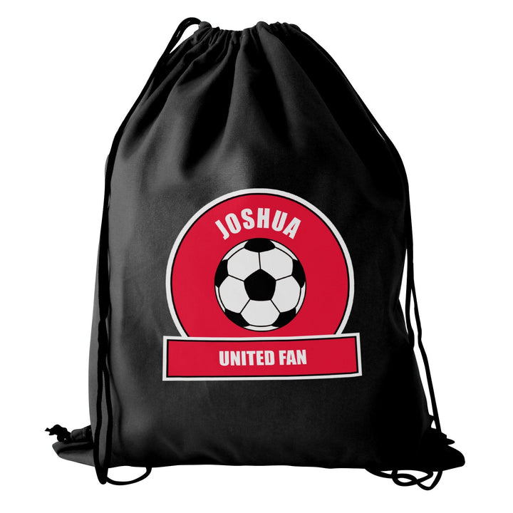 Personalised Red Football Fan Swim & Kit Bag