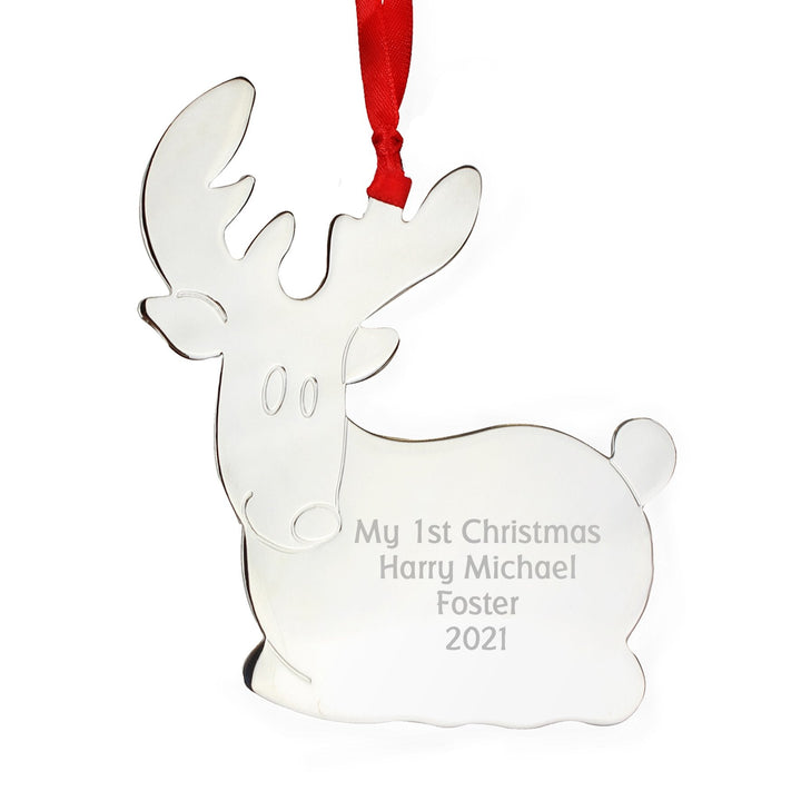 Personalised Reindeer Tree Decoration