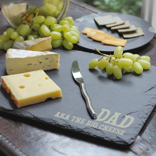 Personalised Rustic Slate Cheese Board