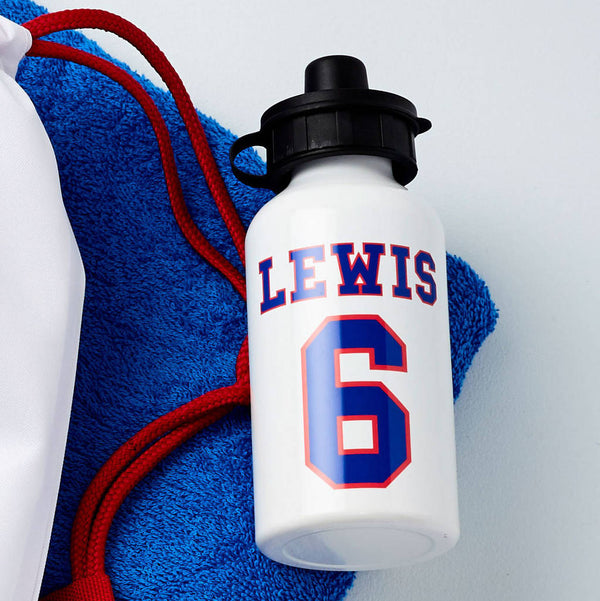 Personalised Shirt Number Water Bottle