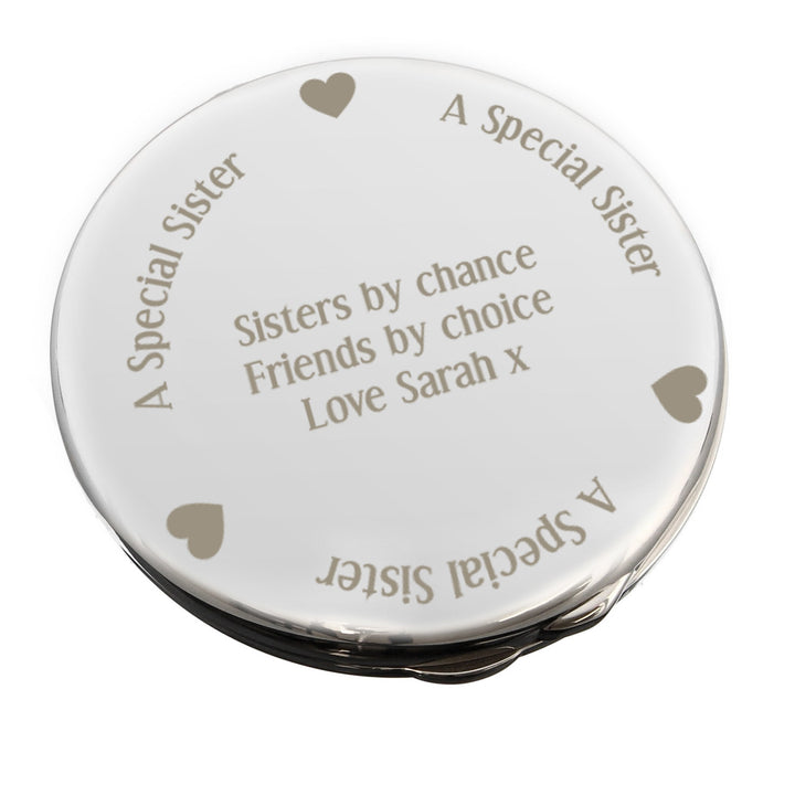 Personalised Sister Compact Mirror
