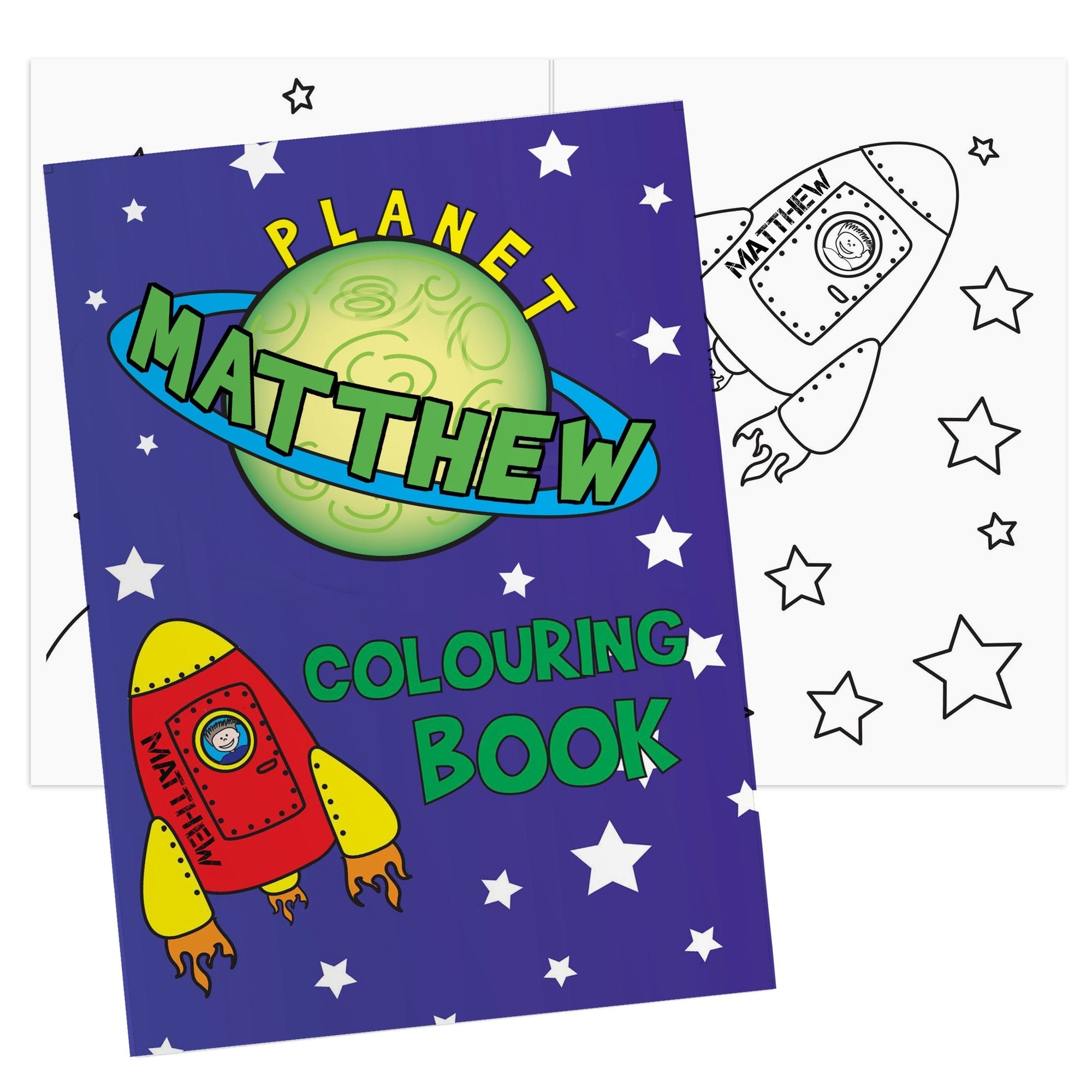 Personalised Space Colouring Book