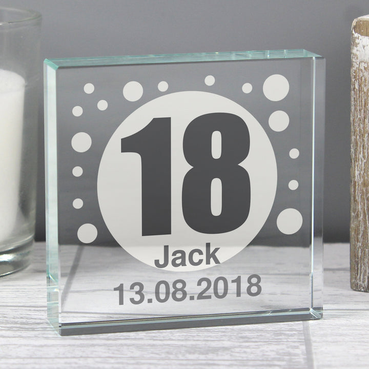 Personalised Spots Age Large Crystal Token