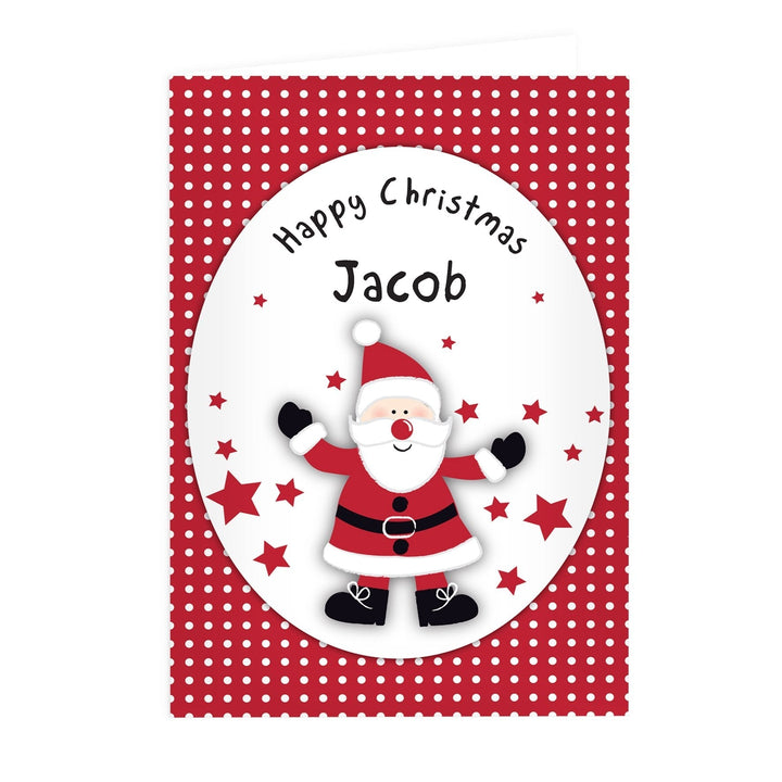 Personalised Spotty Santa Card
