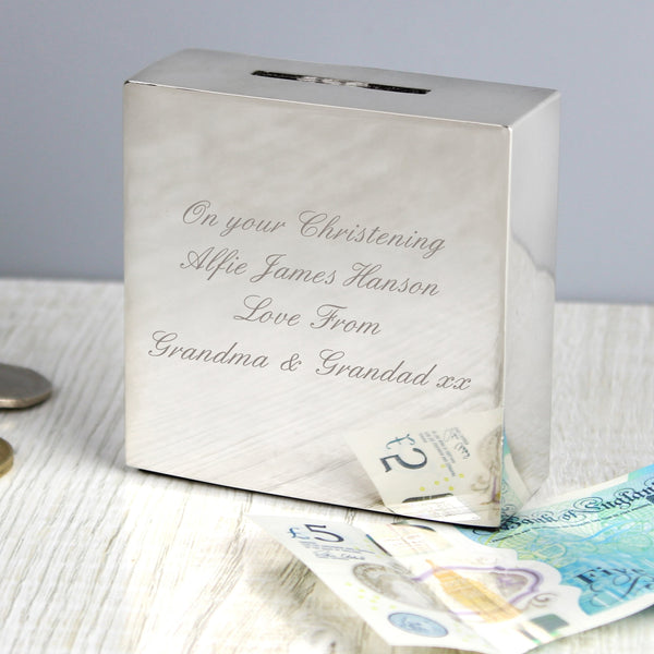 Personalised Square Money Box
