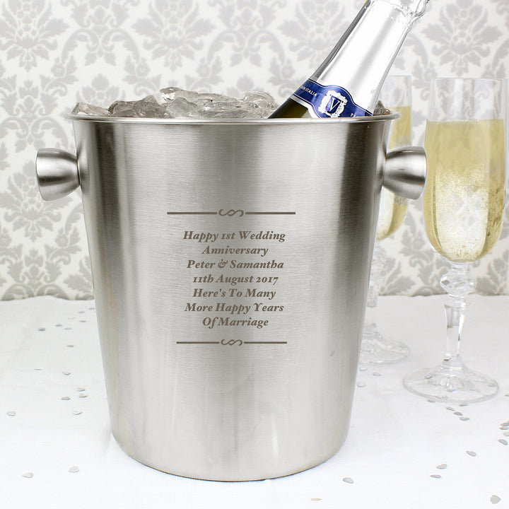 Personalised Stainless Steel Ice Bucket
