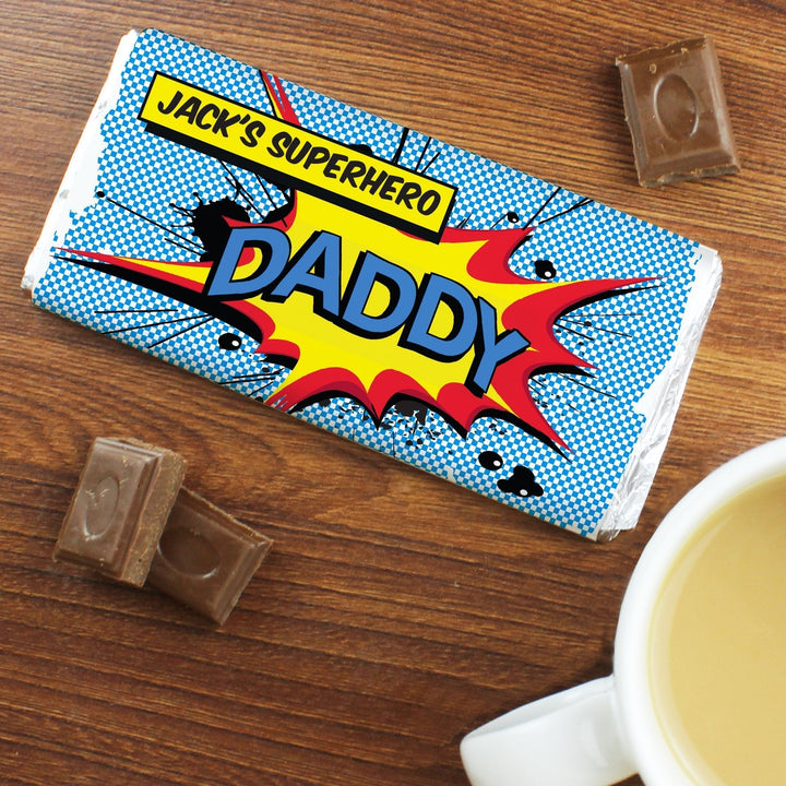 Personalised Super Hero Comic Book Chocolate Bar