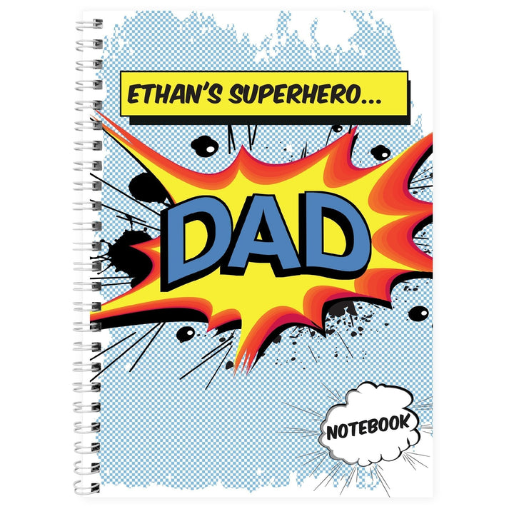 Personalised Super Hero Comic Book Themed A5 Notebook