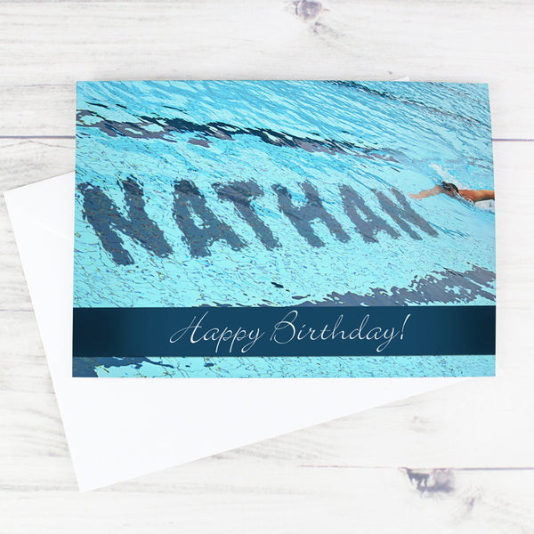 Personalised Swimmer Card