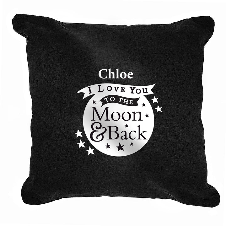 Personalised To the Moon and Back...Black Cushion Cover