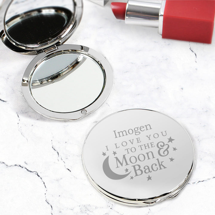 Personalised To the Moon and Back... Compact Mirror