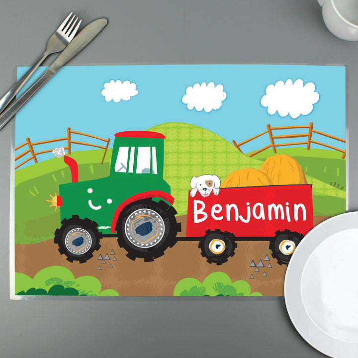 Personalised Tractor Placemat