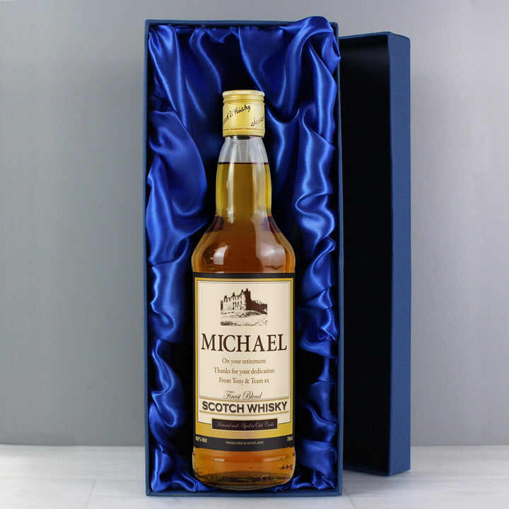 Personalised Traditional Castle Whisky With Gift Box