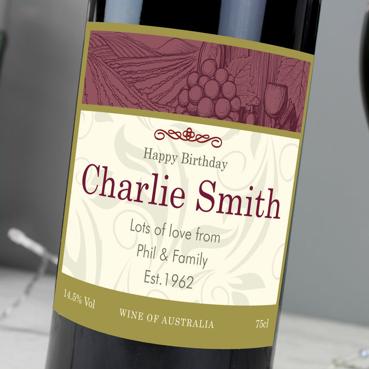Personalised Traditional Red Wine