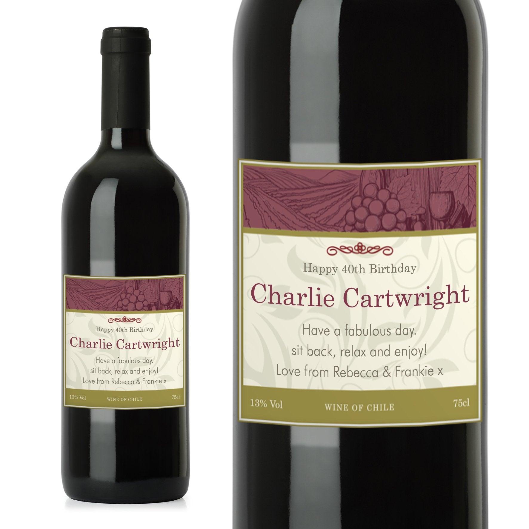 Personalised Traditional Red Wine