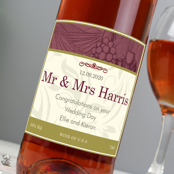Personalised Traditional Rose Wine