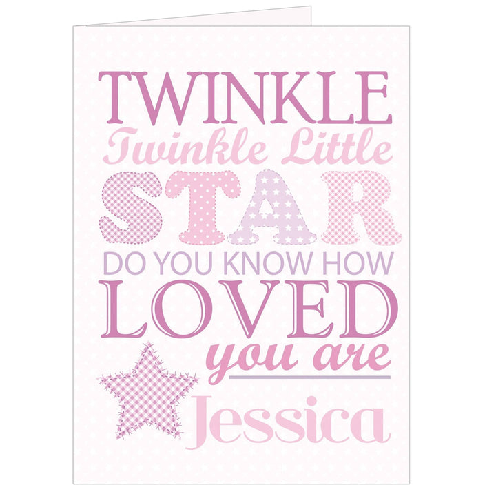 Personalised Twinkle Girls Card