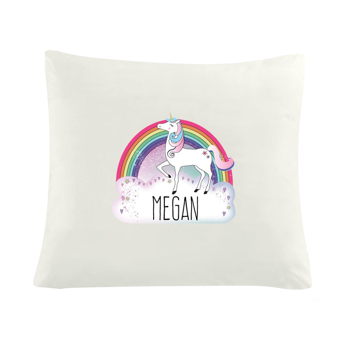 Personalised Unicorn Cream Cushion Cover