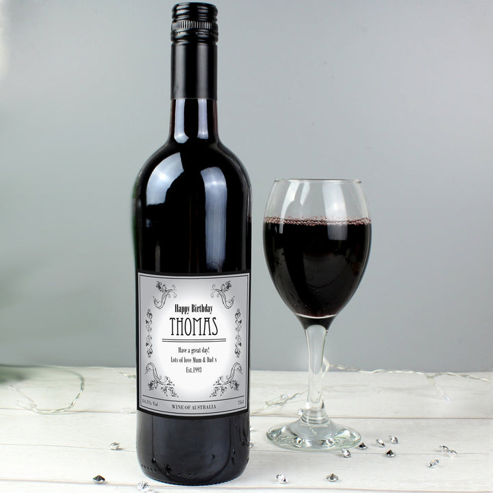 Personalised Vineyard Red Wine