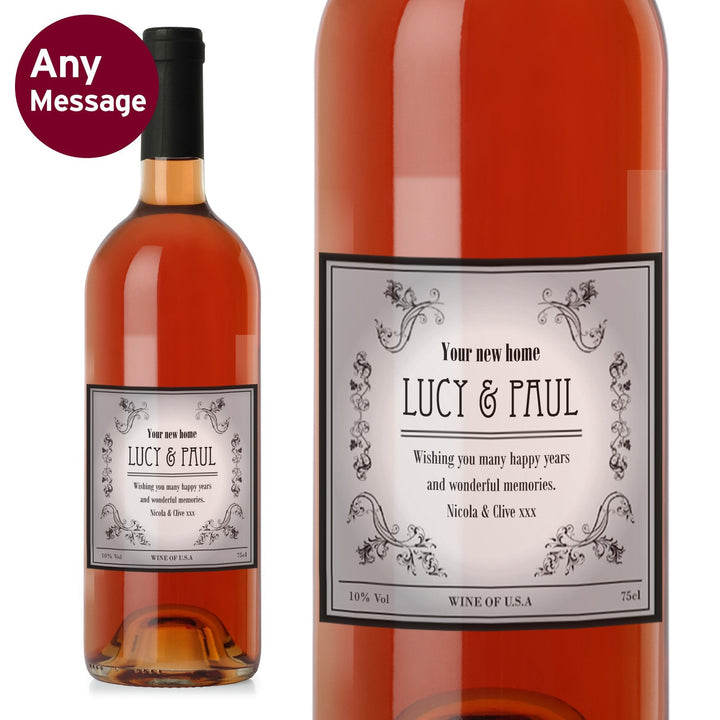 Personalised Vineyard Rose Wine