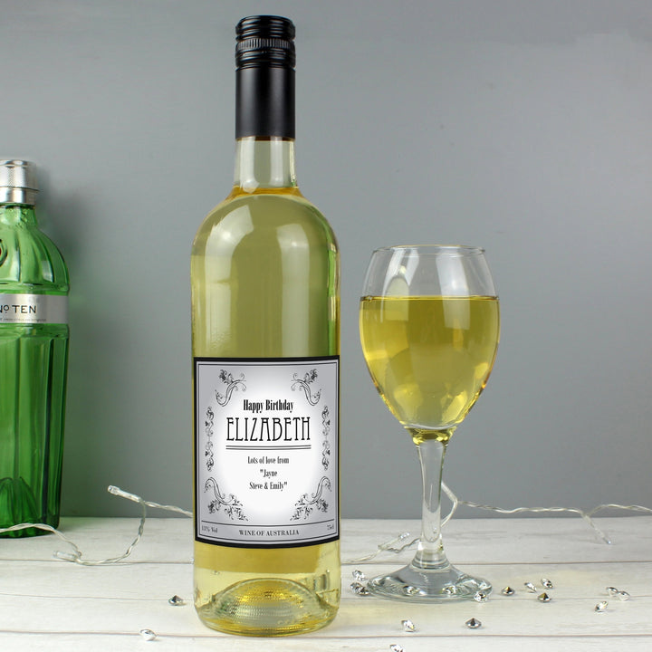 Personalised Vineyard White Wine