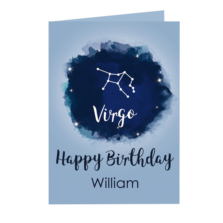 Personalised Virgo Zodiac Star Sign Card (August 23rd - September 22nd)