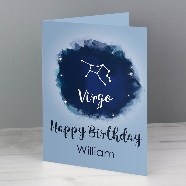 Personalised Virgo Zodiac Star Sign Card (August 23rd - September 22nd)