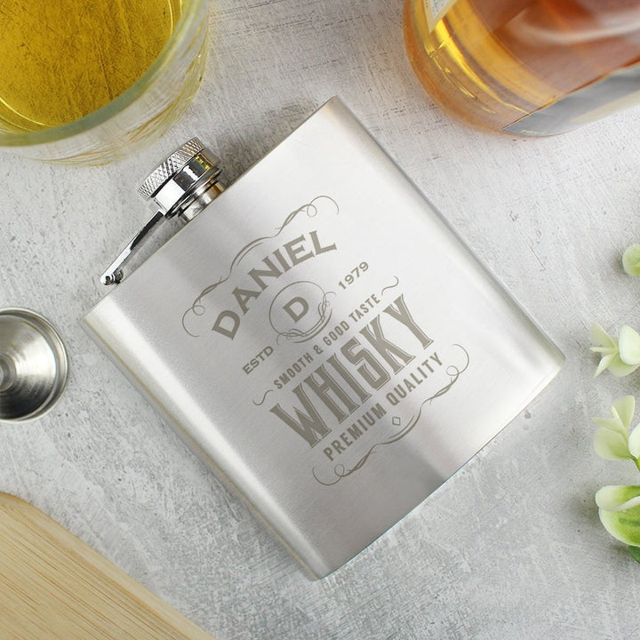 Personalised Whisky Hip Flask - Father's Day gift