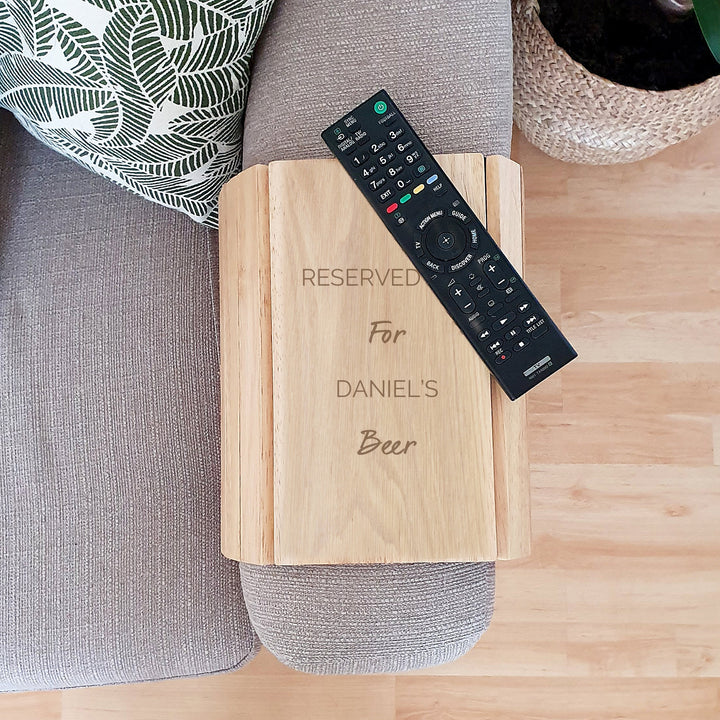 Personalised Wooden Sofa Tray