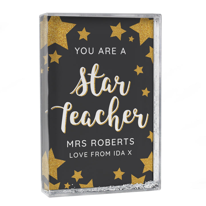 Personalised You Are A Star Teacher Glitter Shaker