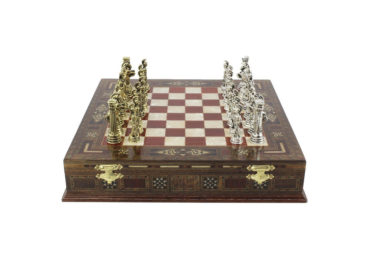 Personalized 10.8 Inches Chess Set Red - Gift Idea for Son, Husband, Father and Anyone for Birthday, Anniversary and Any Occasion