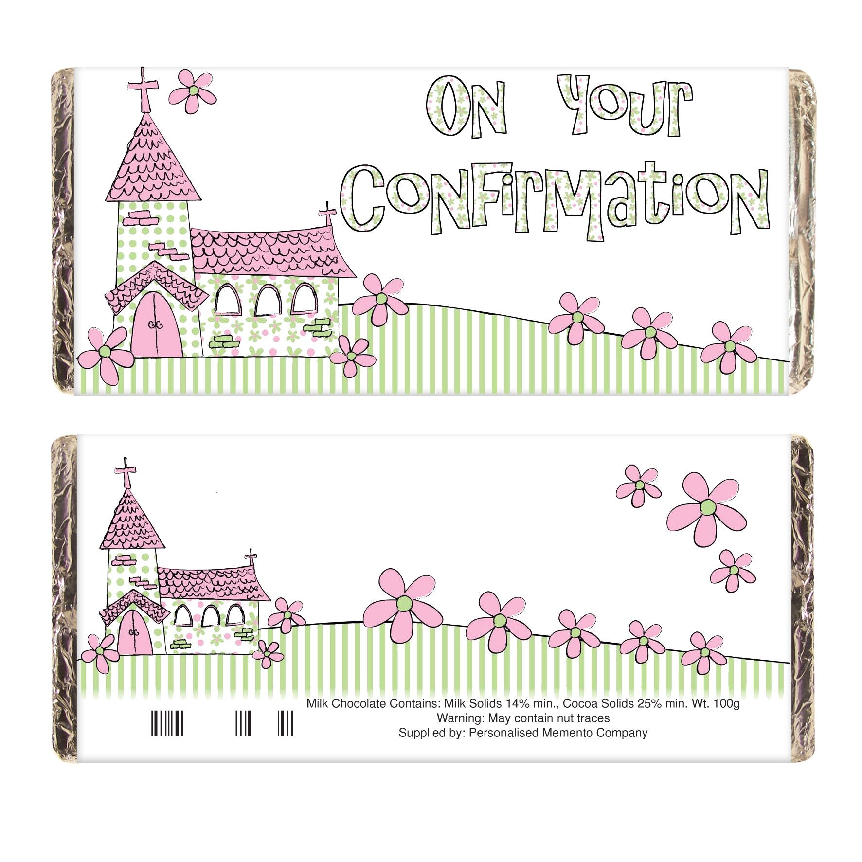 Pink On Your Confirmation Church Milk Chocolate Bar