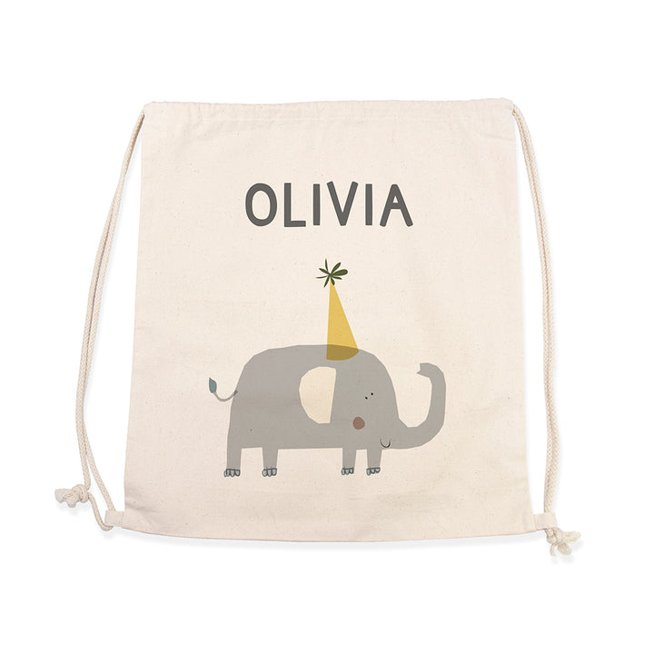 Personalised Elephant Cotton Nursery Bag