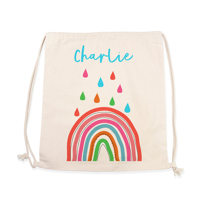 Personalised Children's Rainbow PE Kit Bag