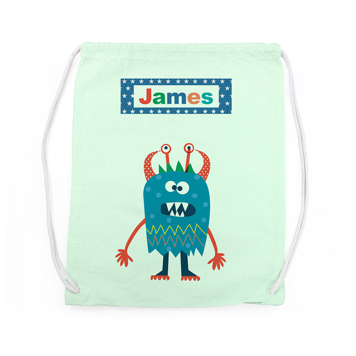 Personalised Boy's Little Monster PE Kit Bag