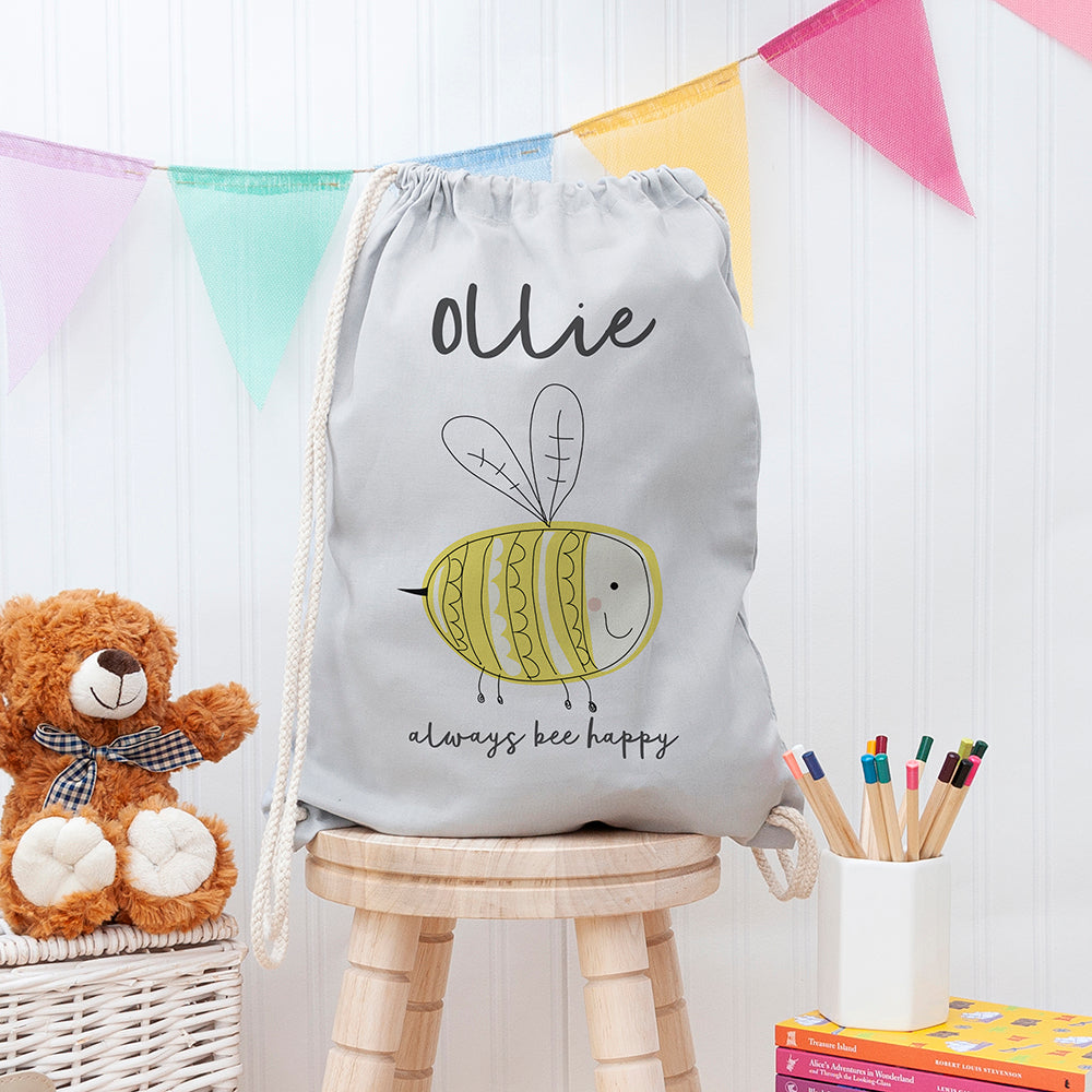 Personalised Kid's Buzzing Bee Nursery Bag